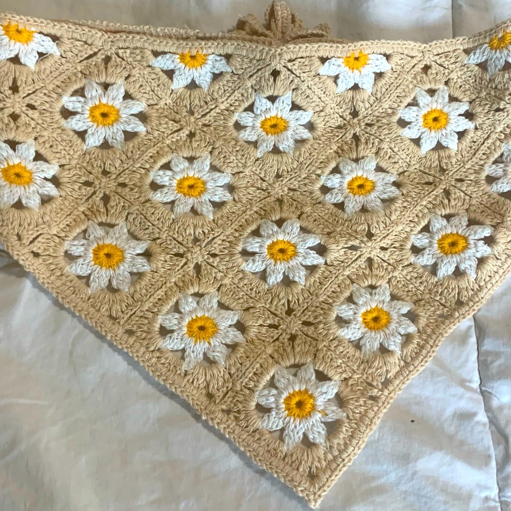 Cute hand knitted scarf!